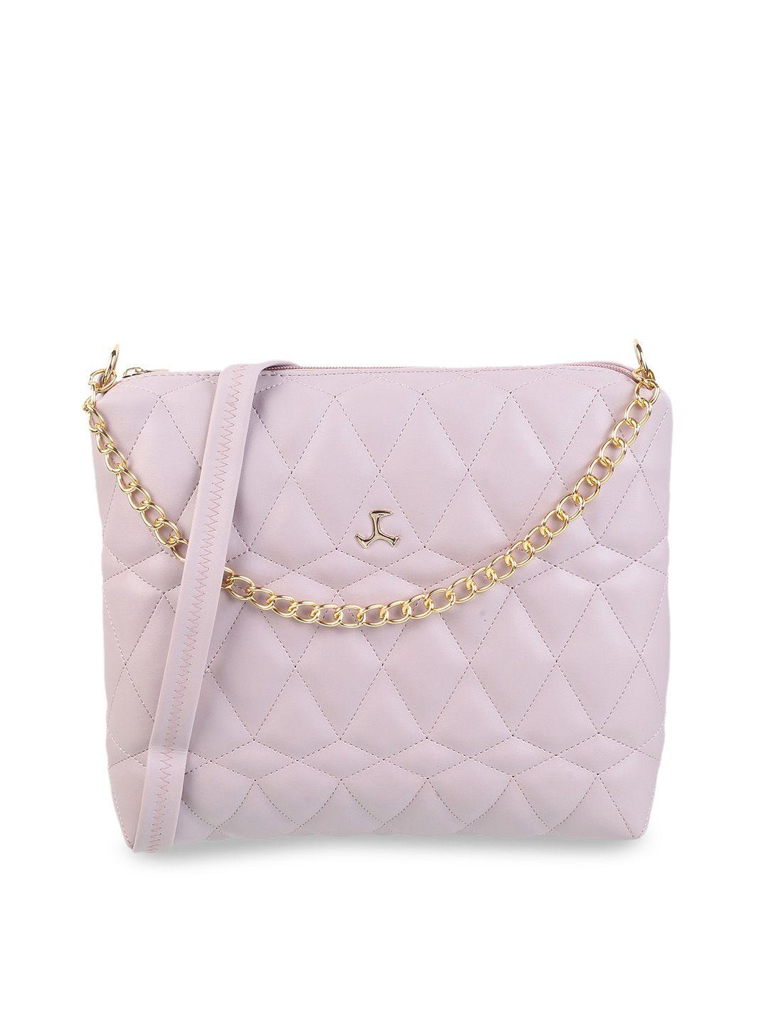 mochi purple geometric textured bucket sling bag