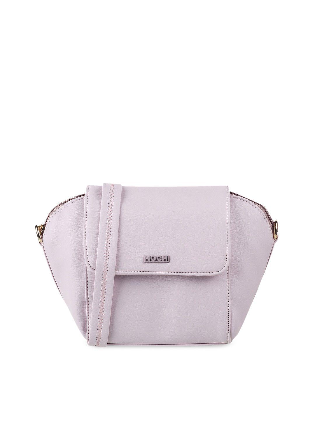 mochi purple pu structured detachable sling bag