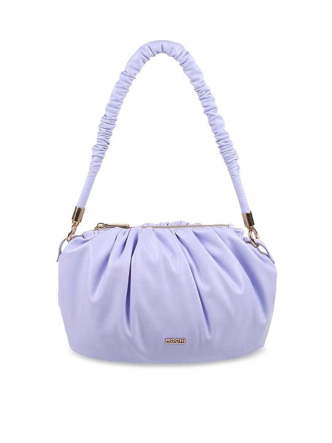 mochi purple pu structured handheld bag