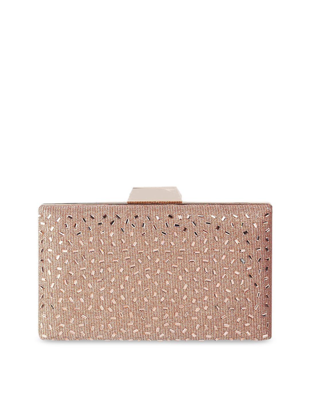 mochi rose gold embellished purse clutch