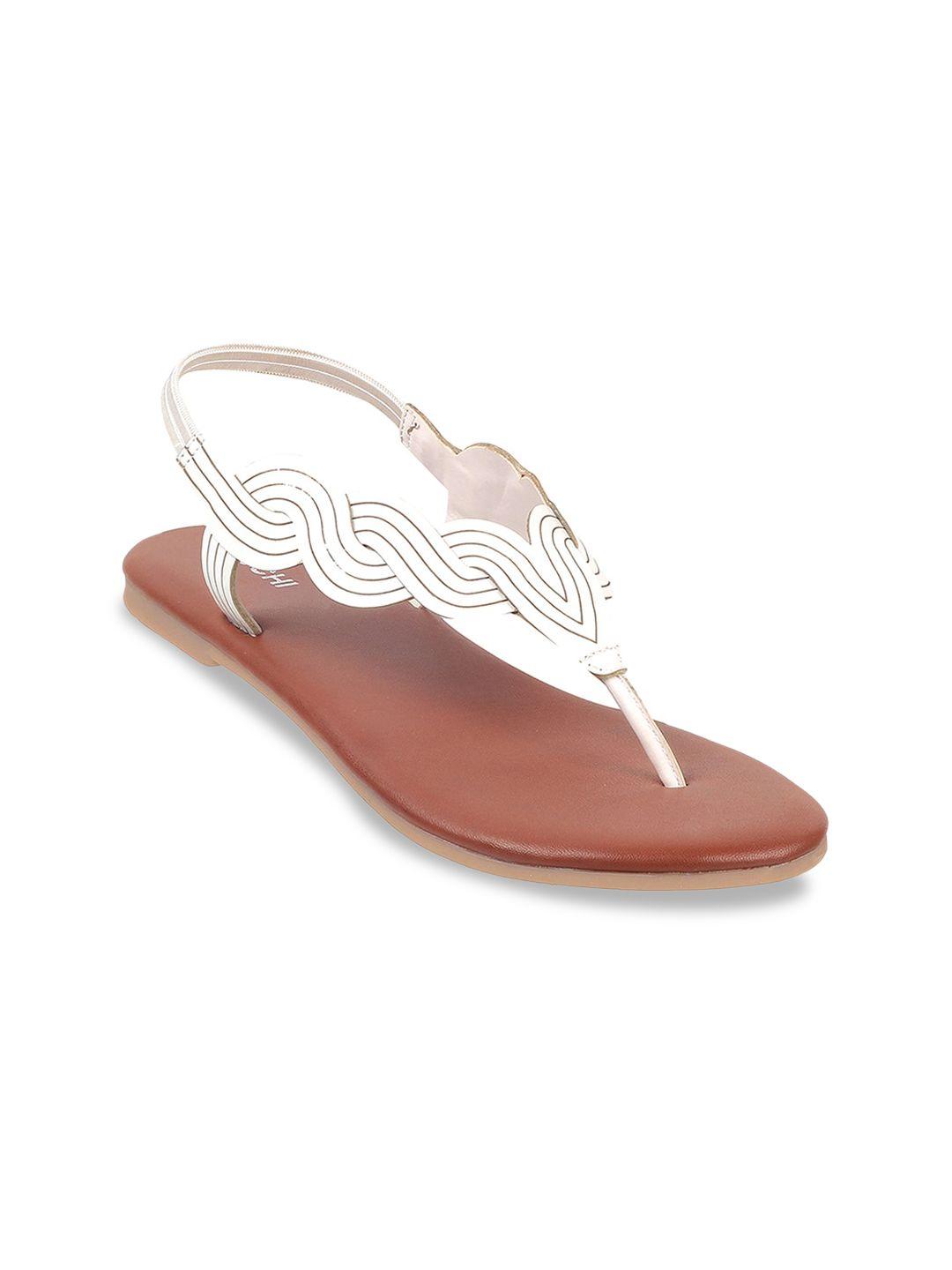 mochi striped t-strap flats