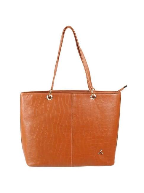 mochi tan textured large tote handbag