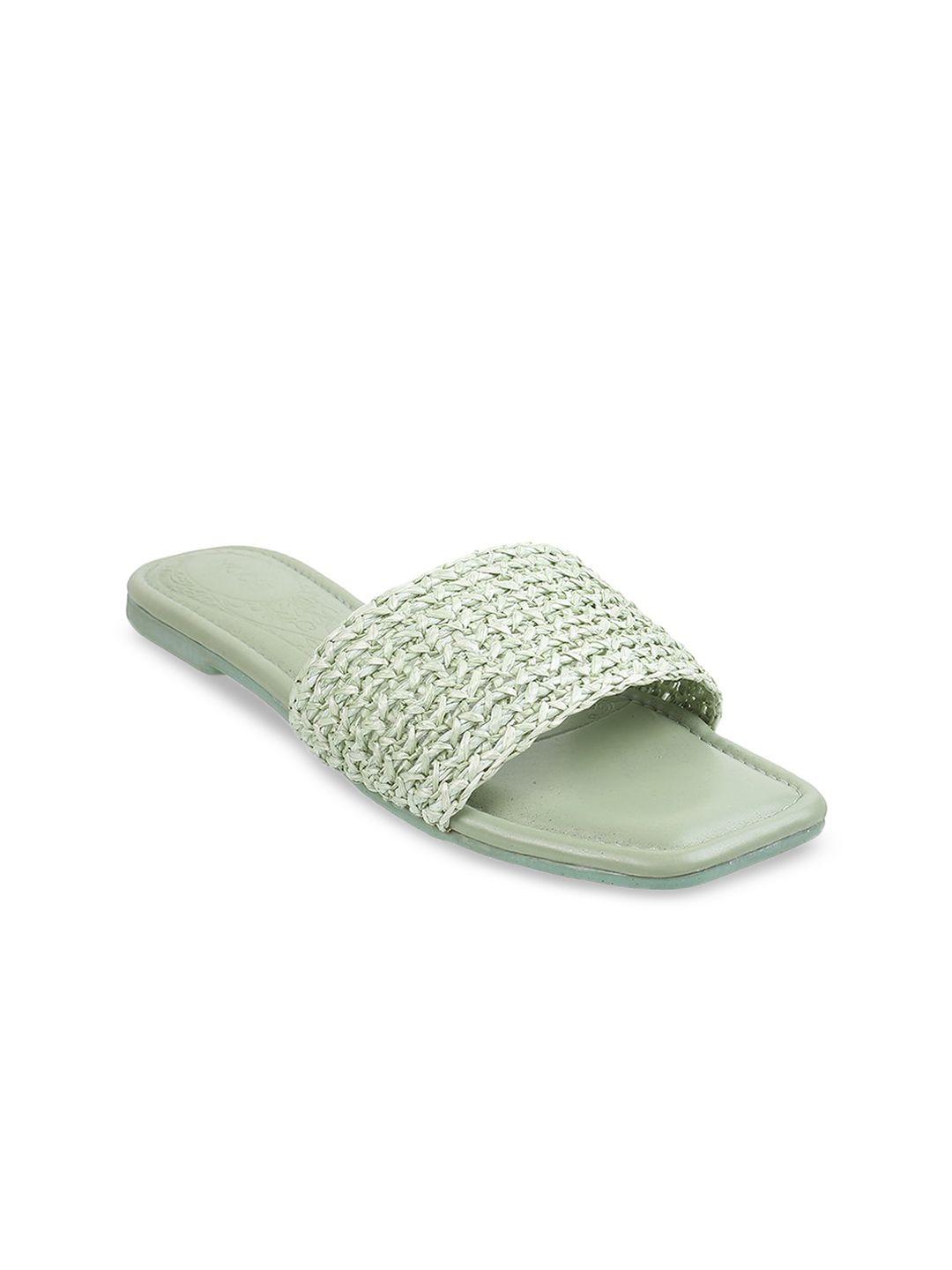 mochi textured open toe flats