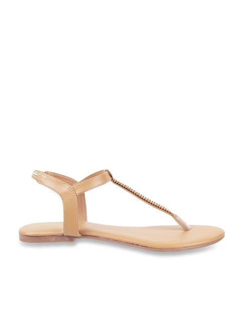 mochi women's beige t-strap sandals