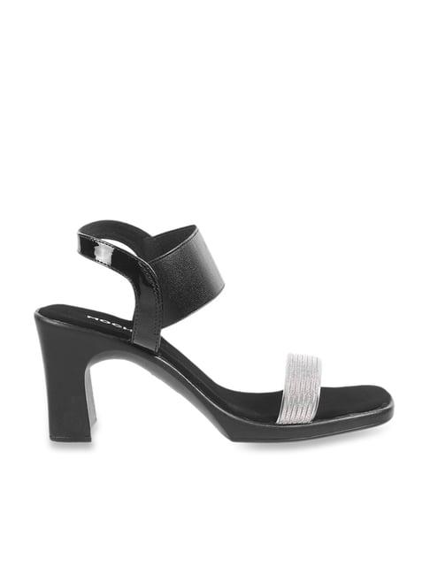 mochi women's black ankle strap sandals