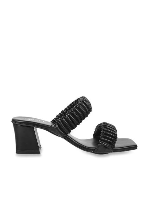 mochi women's black casual sandals