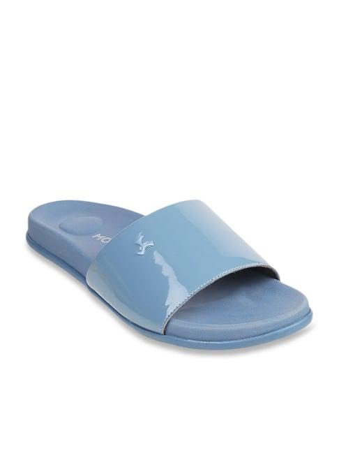 mochi women's blue slides