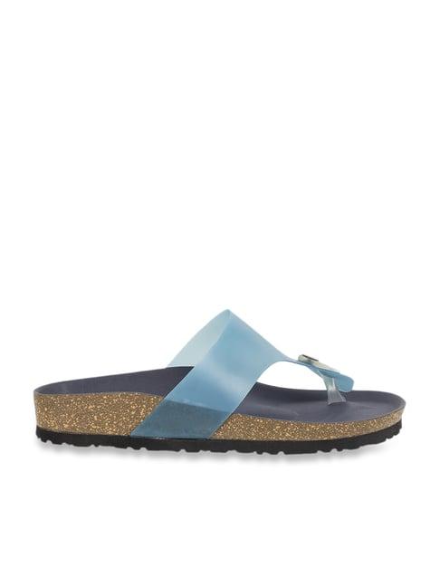 mochi women's blue thong sandals