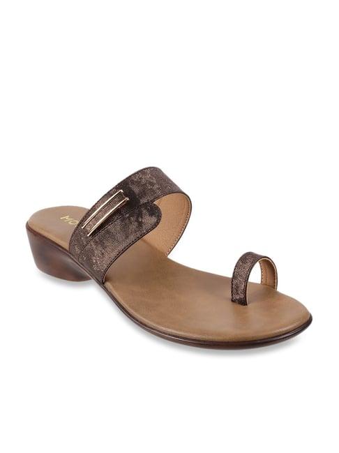 mochi women's bronze toe ring sandals