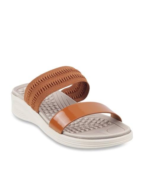 mochi women's brown casual wedges