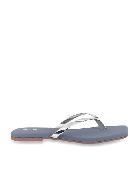 mochi women's gun metal thong sandals