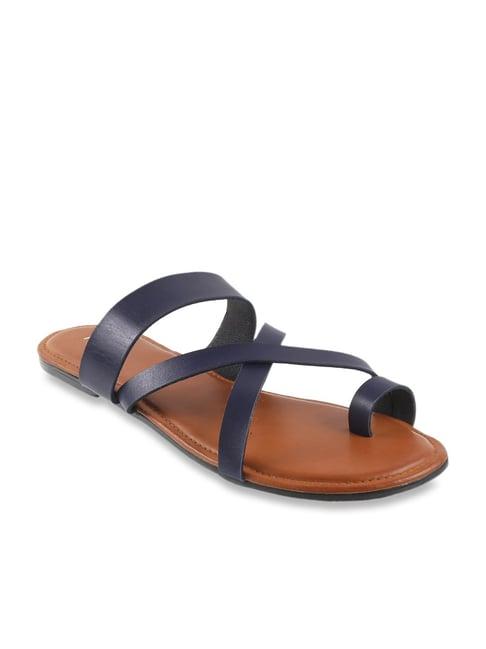 mochi women's navy toe ring sandals