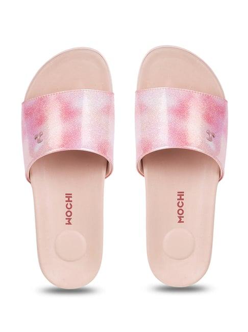 mochi women's pink slides
