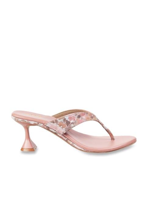 mochi women's pink thong stilettos