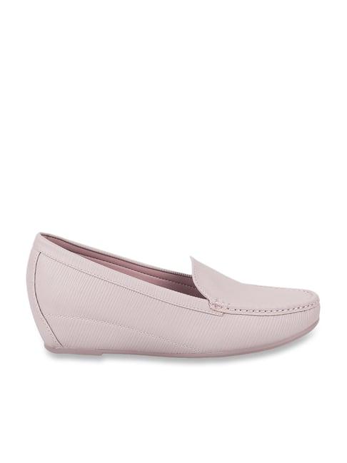 mochi women's purple wedge loafers