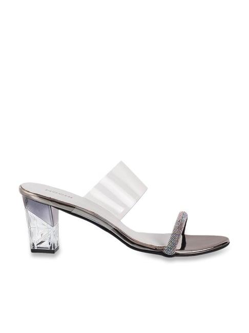 mochi women's silver casual sandals