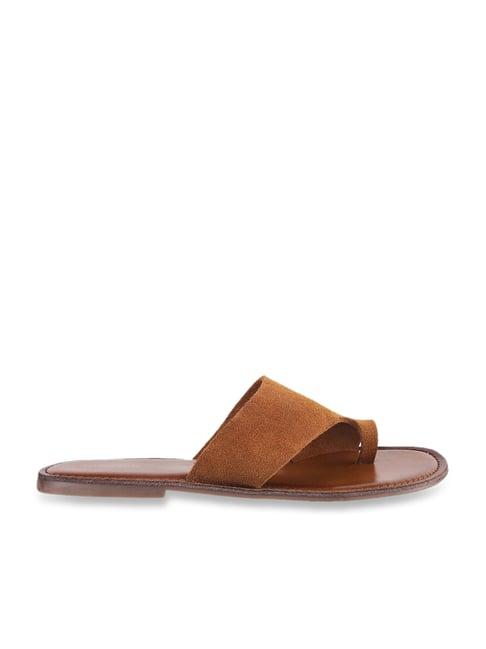 mochi women's tan toe ring sandals