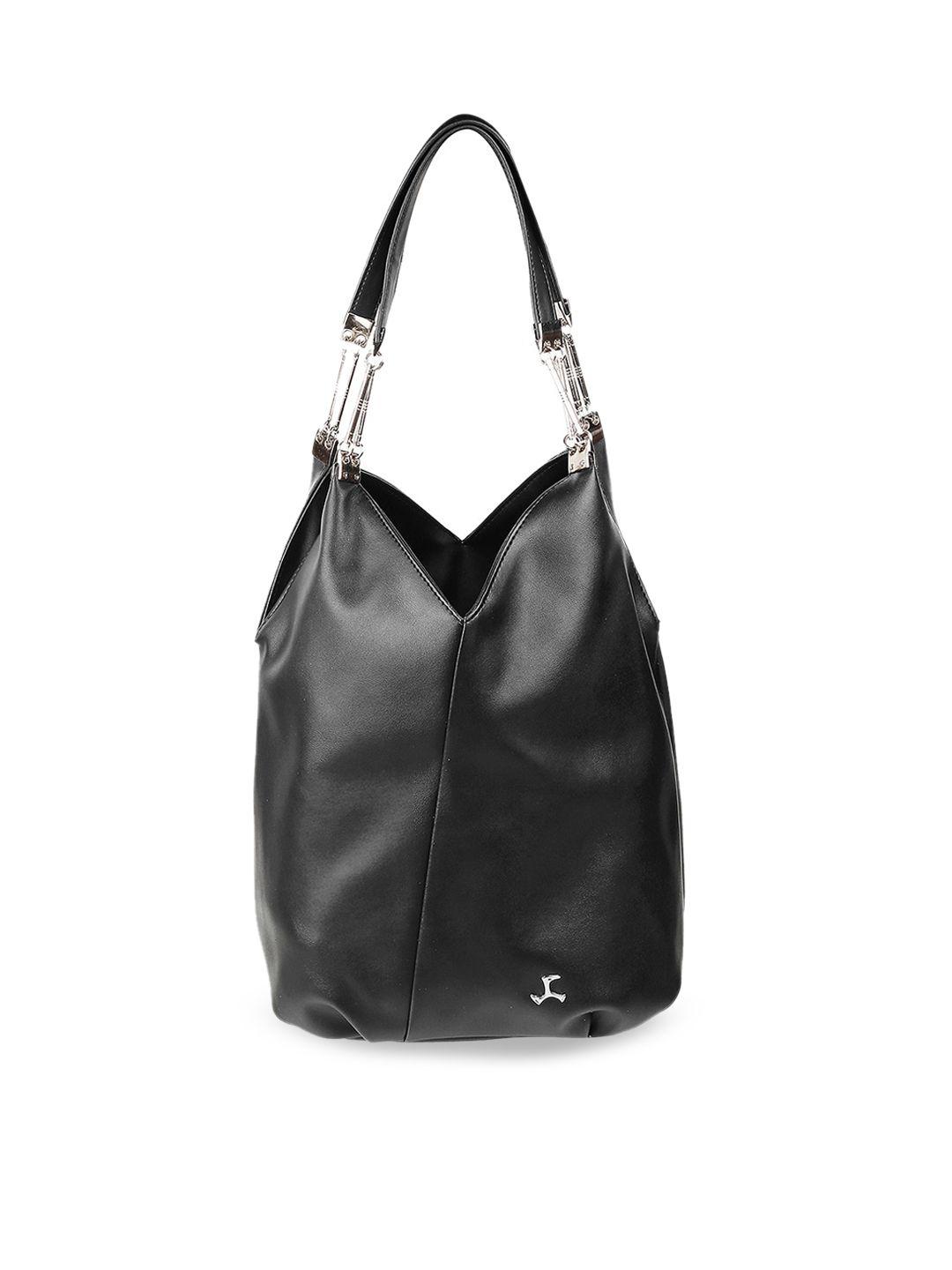 mochi women black pu oversized shopper hobo bag