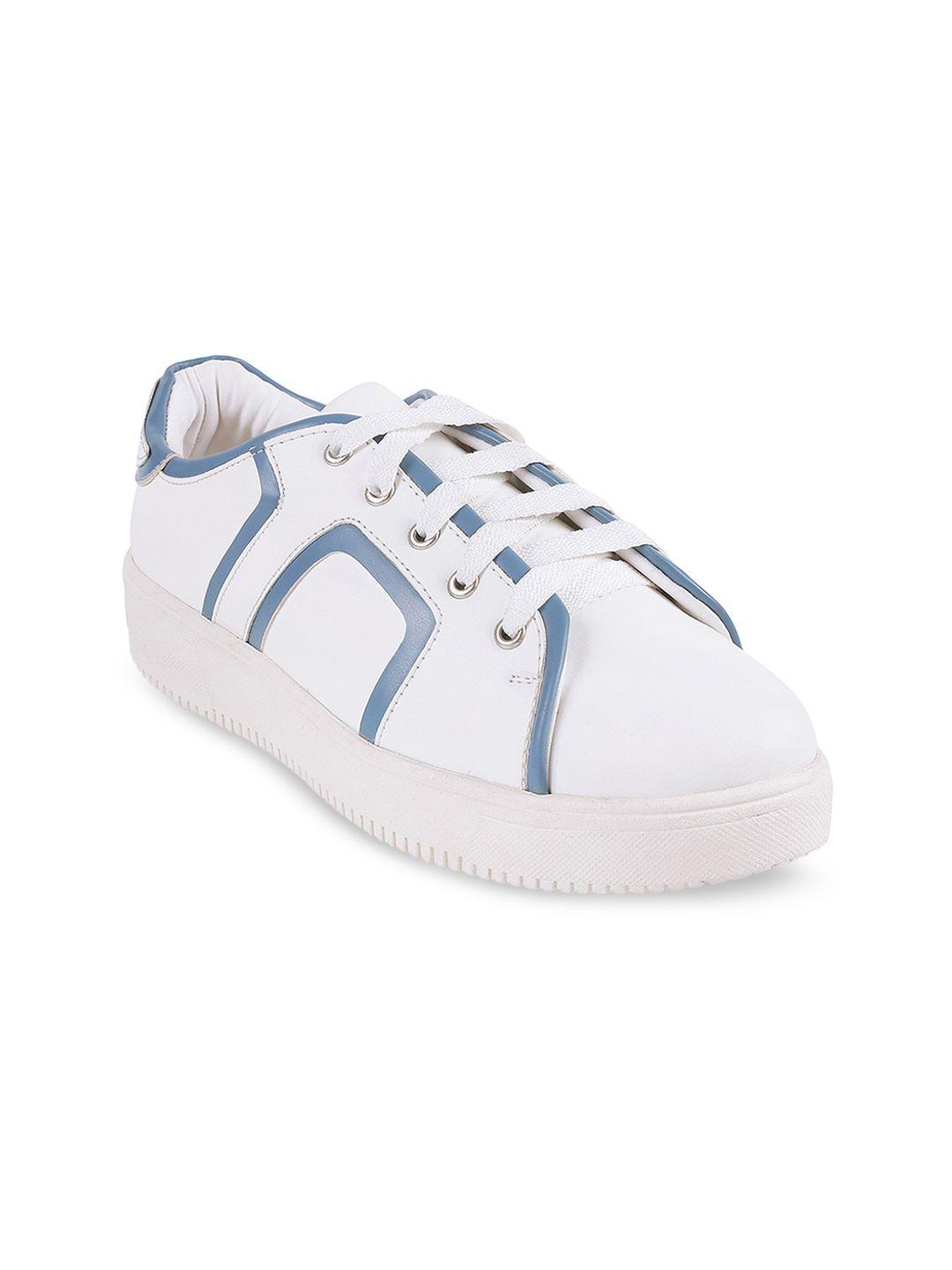 mochi women blue colourblocked sneakers