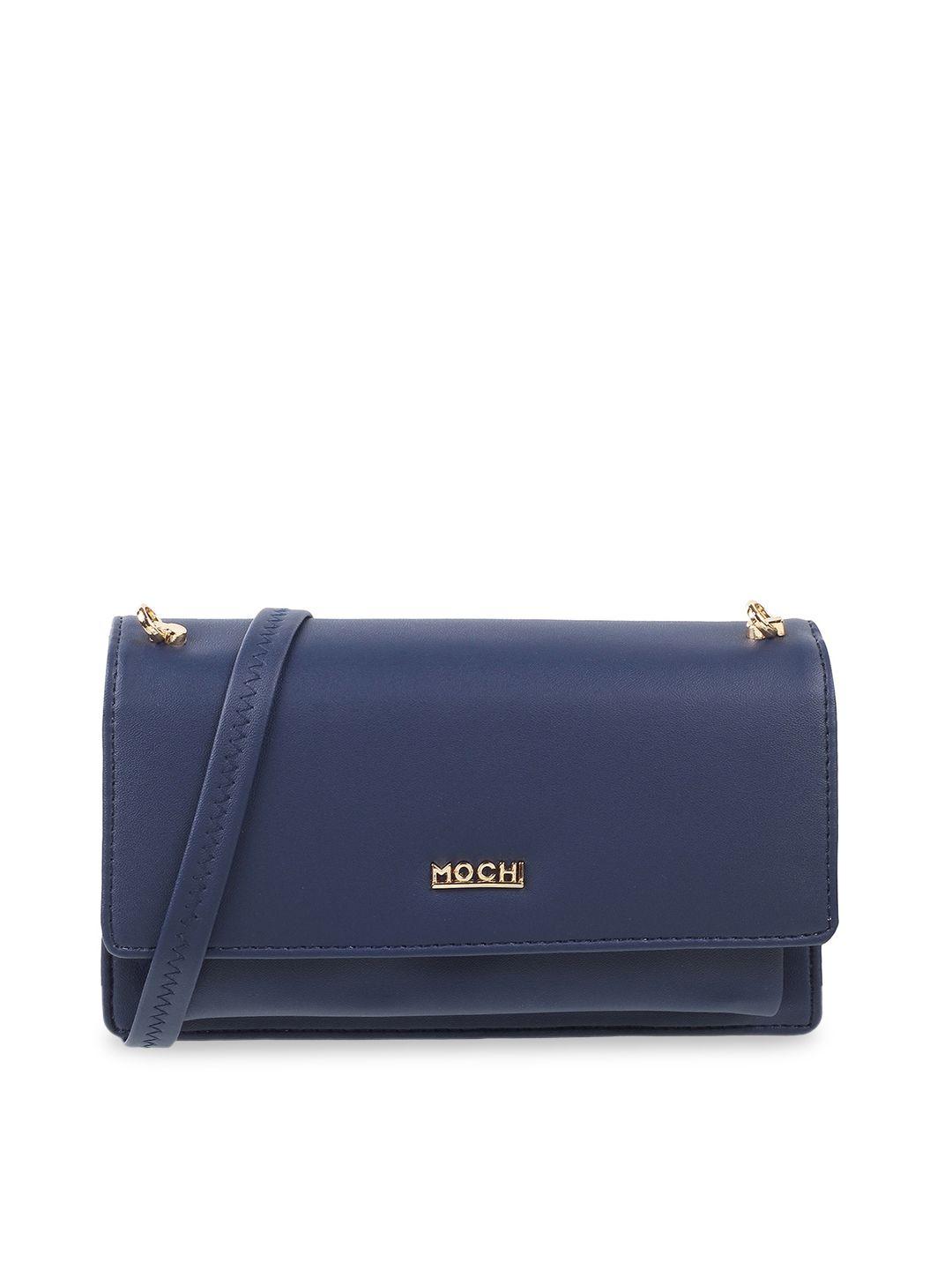 mochi women blue structured sling bag