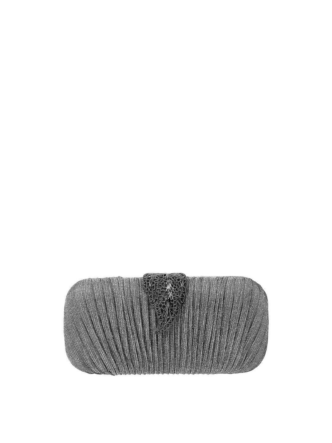 mochi women grey embellished clutch