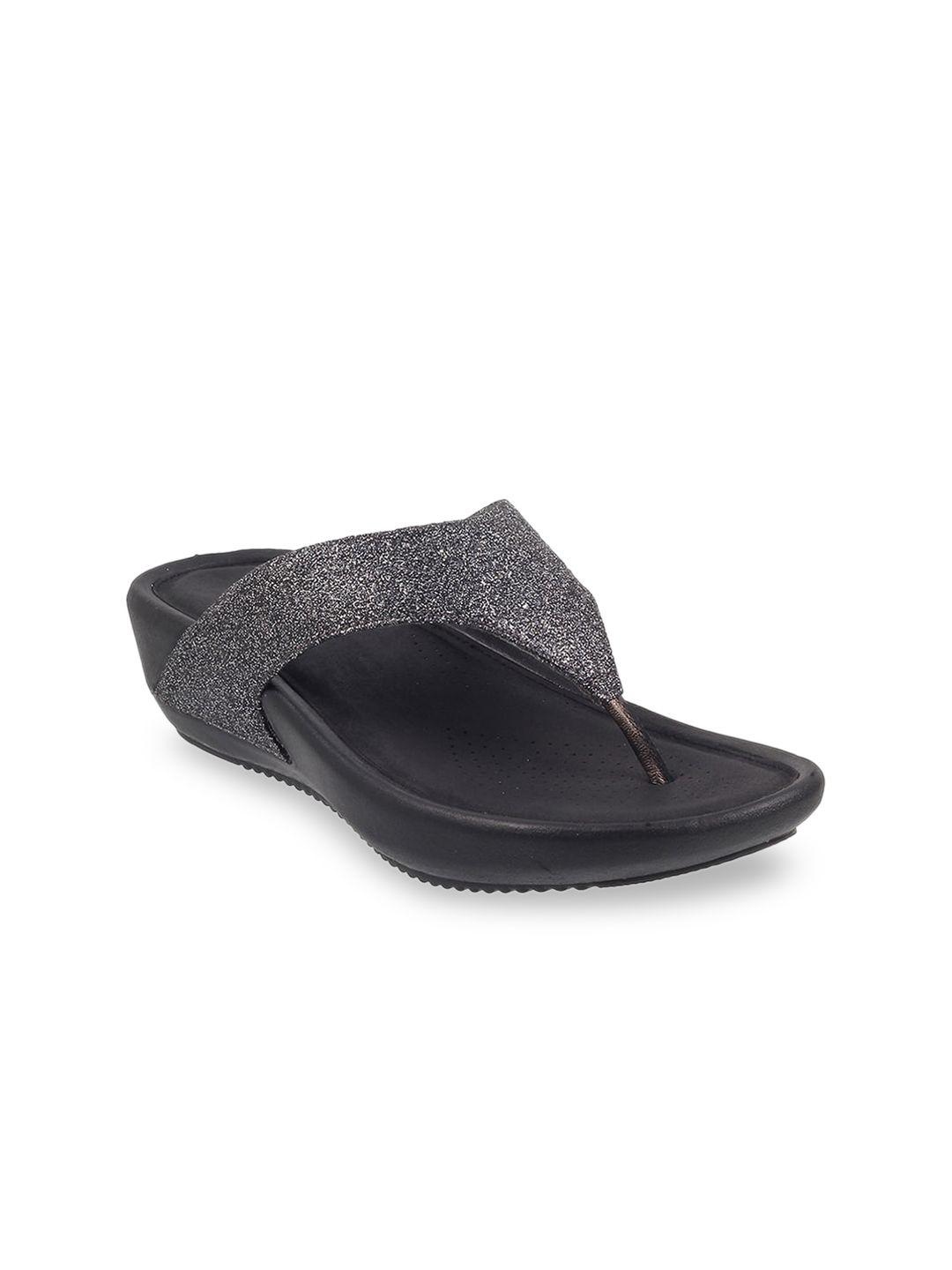 mochi women grey t-strap flats