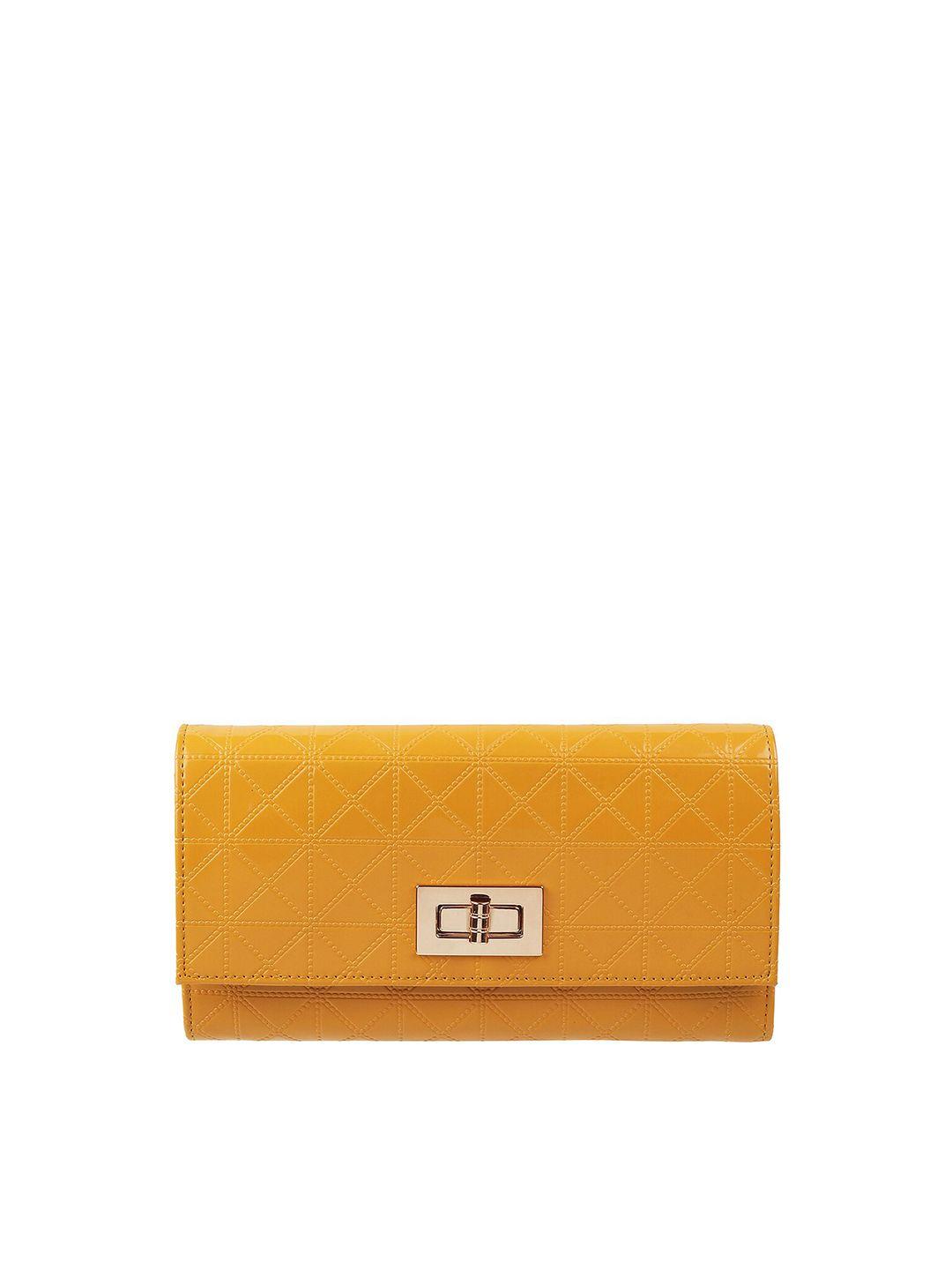 mochi women mustard textured envelope
