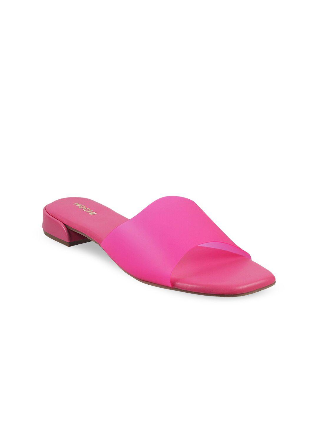 mochi women pink open toe flats