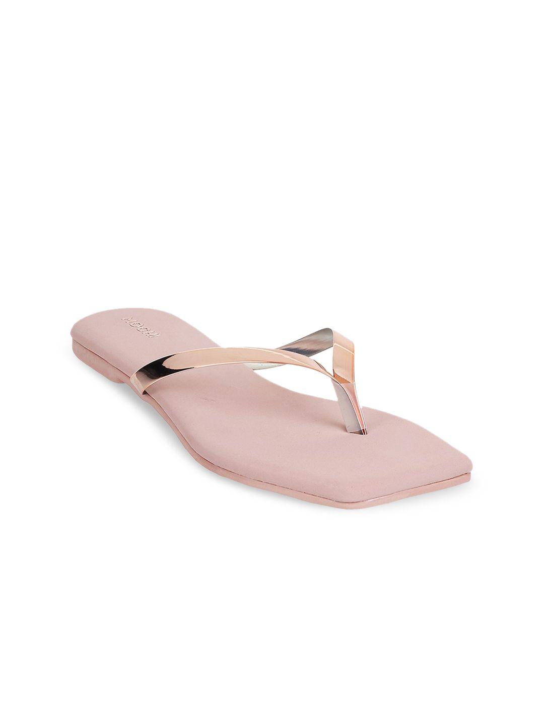 mochi women pink open toe flats