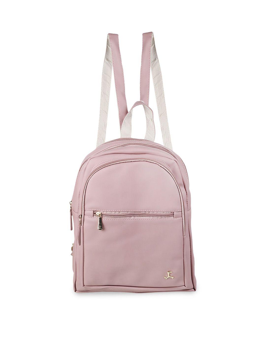 mochi women pink solid backpack