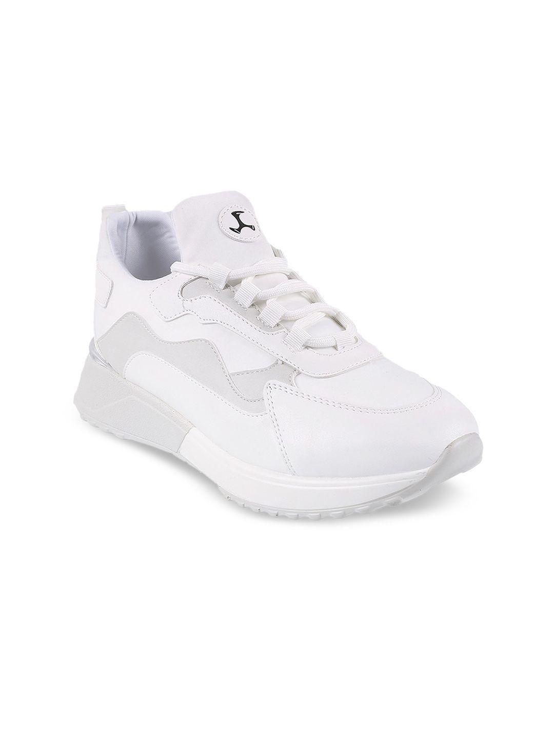 mochi women white colourblocked sneakers