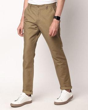 mock linen chino khaki 38