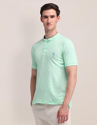 mock neck slim fit t-shirt