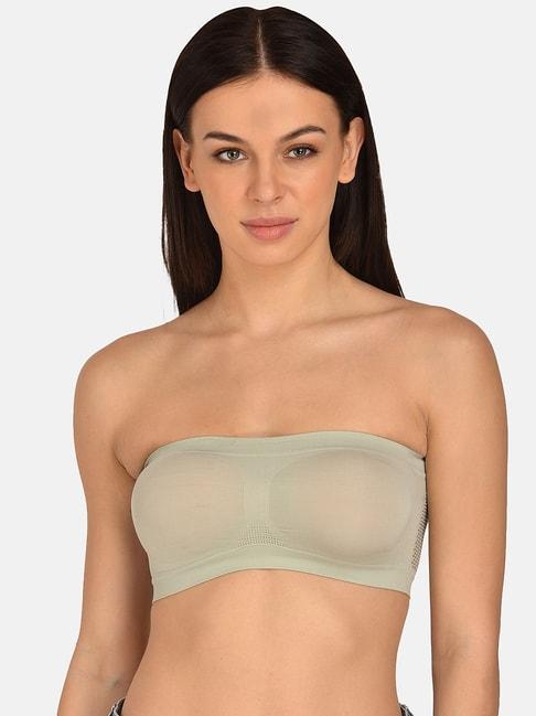 mod & shy grey non wired non padded tube bra