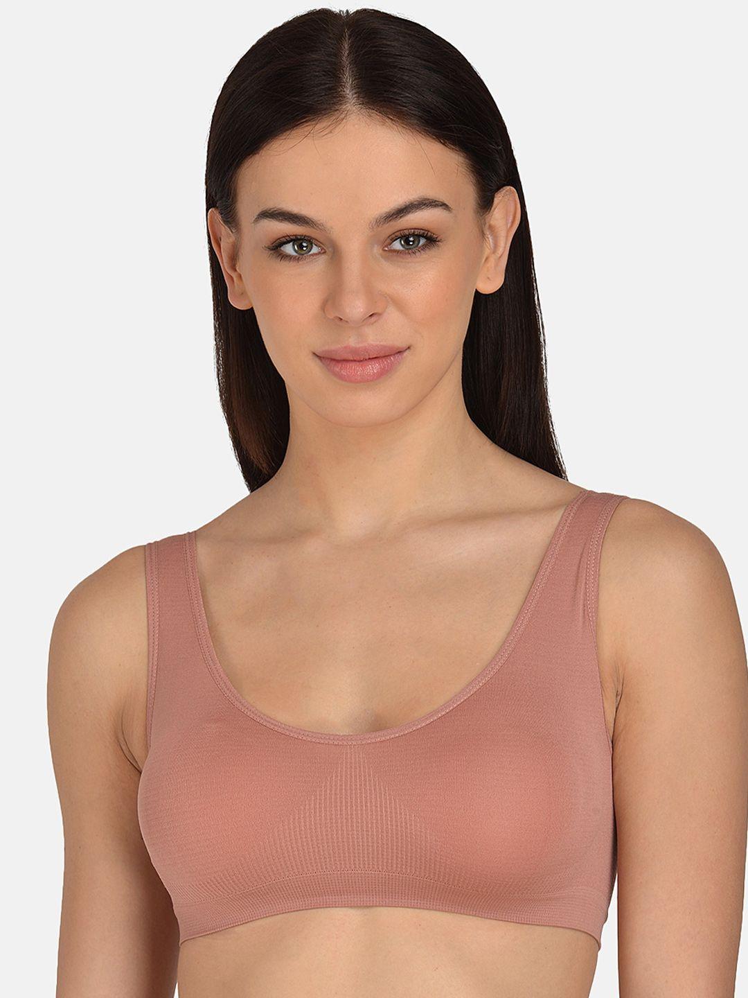 mod & shy peach-coloured bra