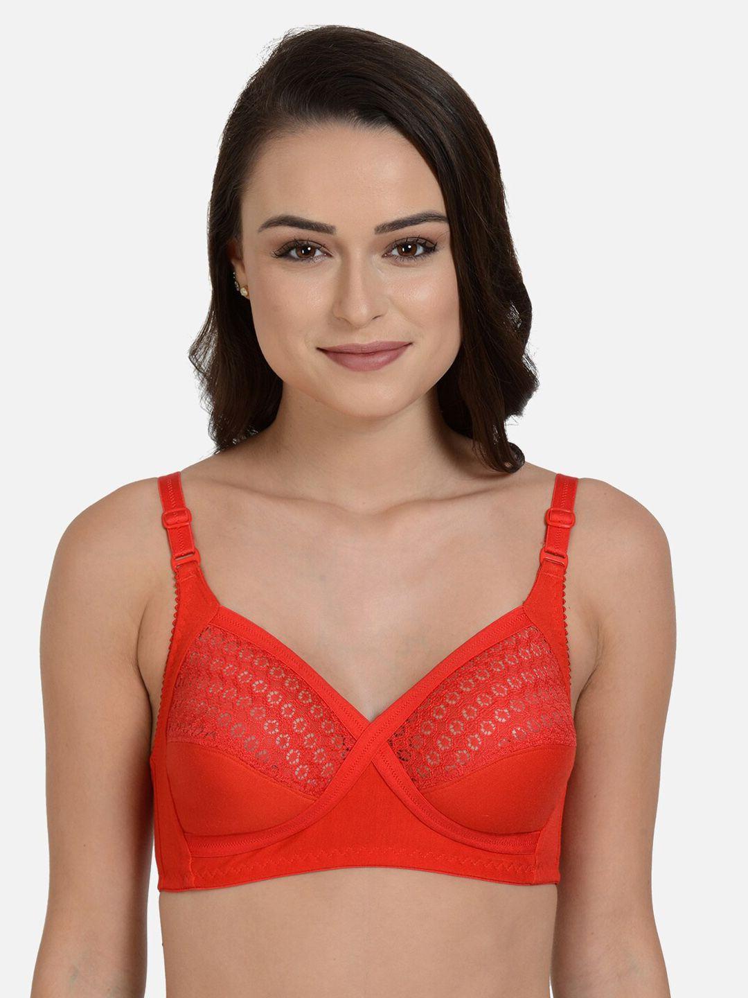 mod & shy women red everyday bra