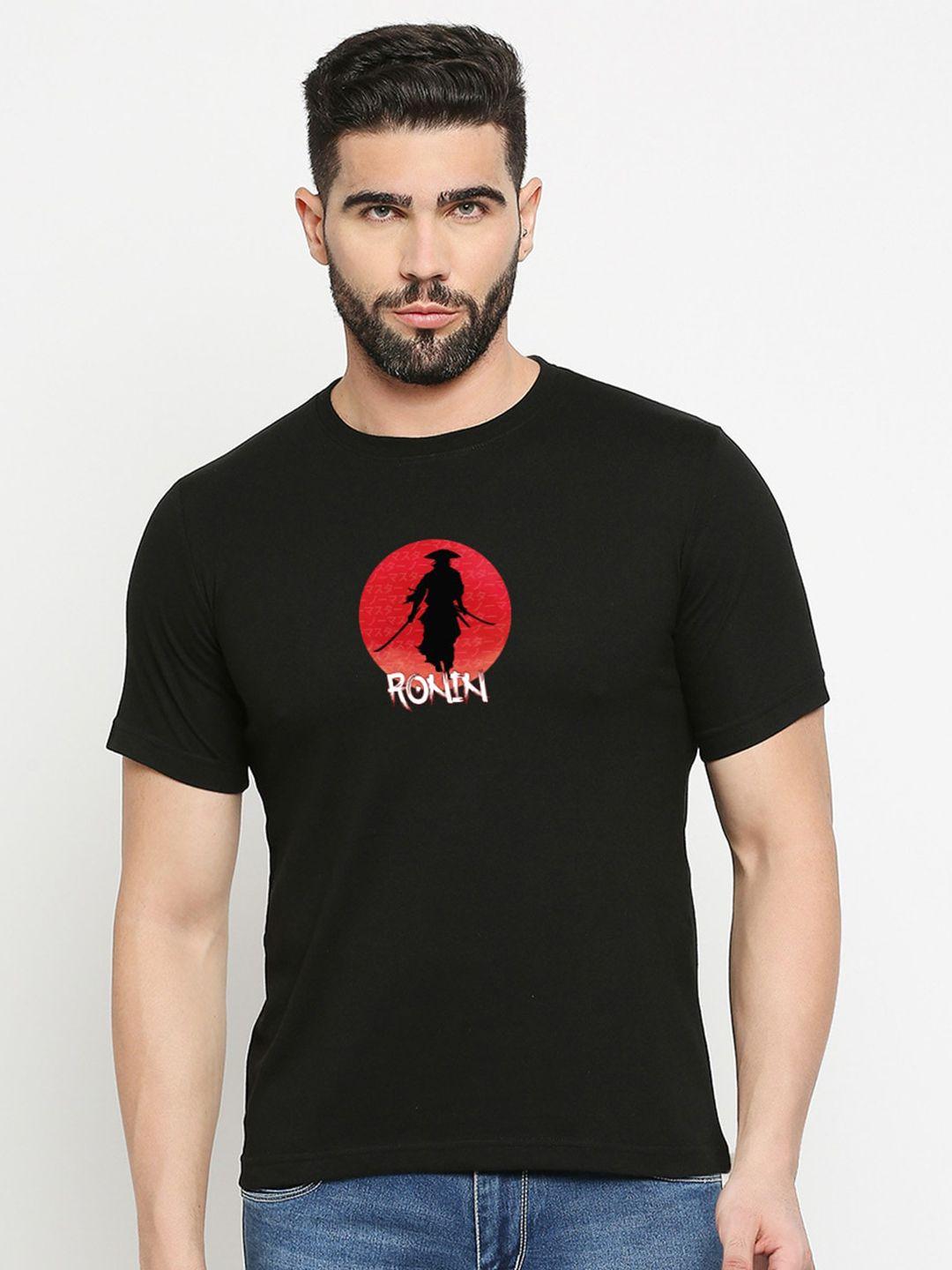 mod ecru printed round neck cotton t-shirt