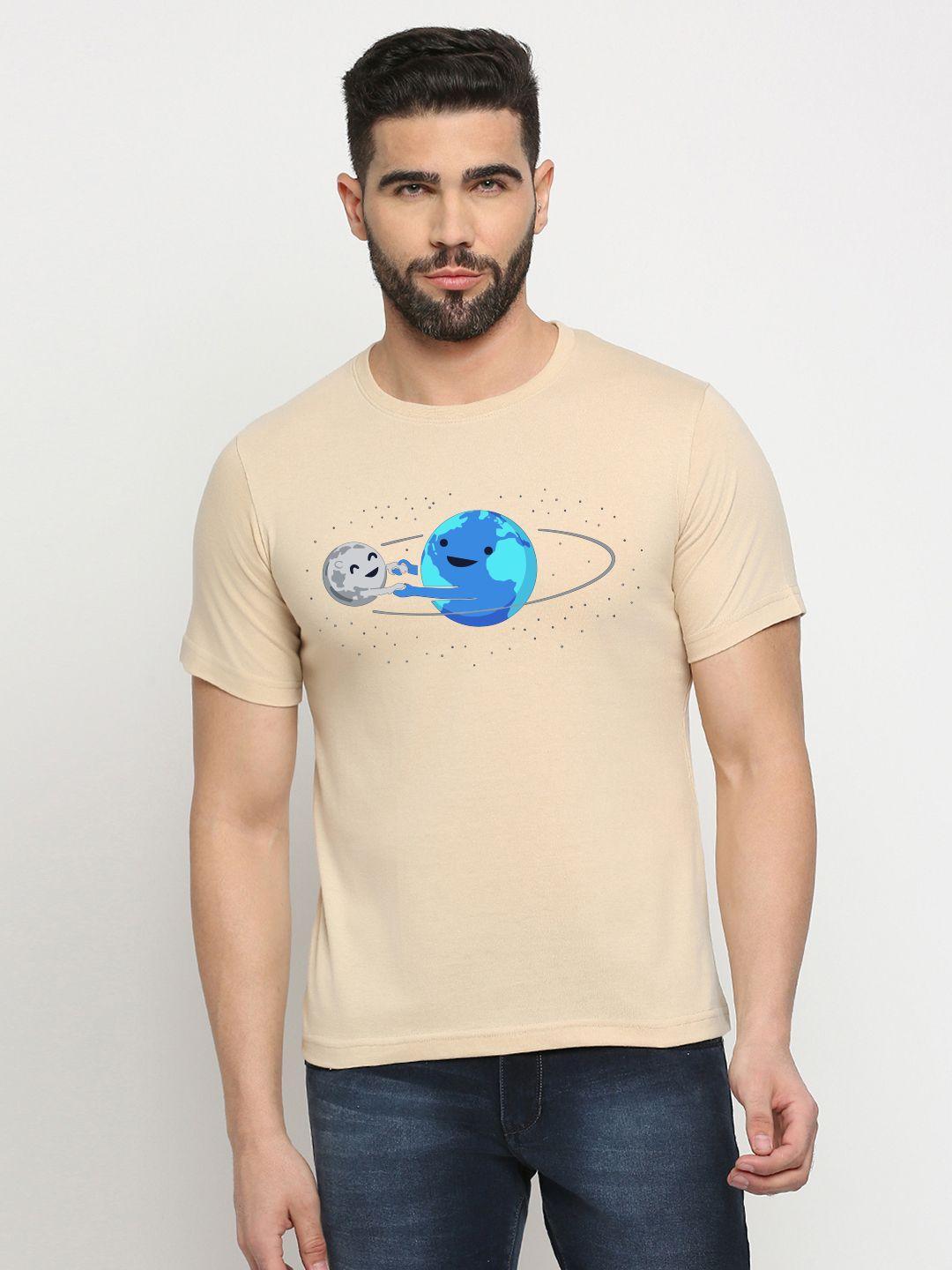 mod ecru unisex graphic printed pure cotton t-shirt