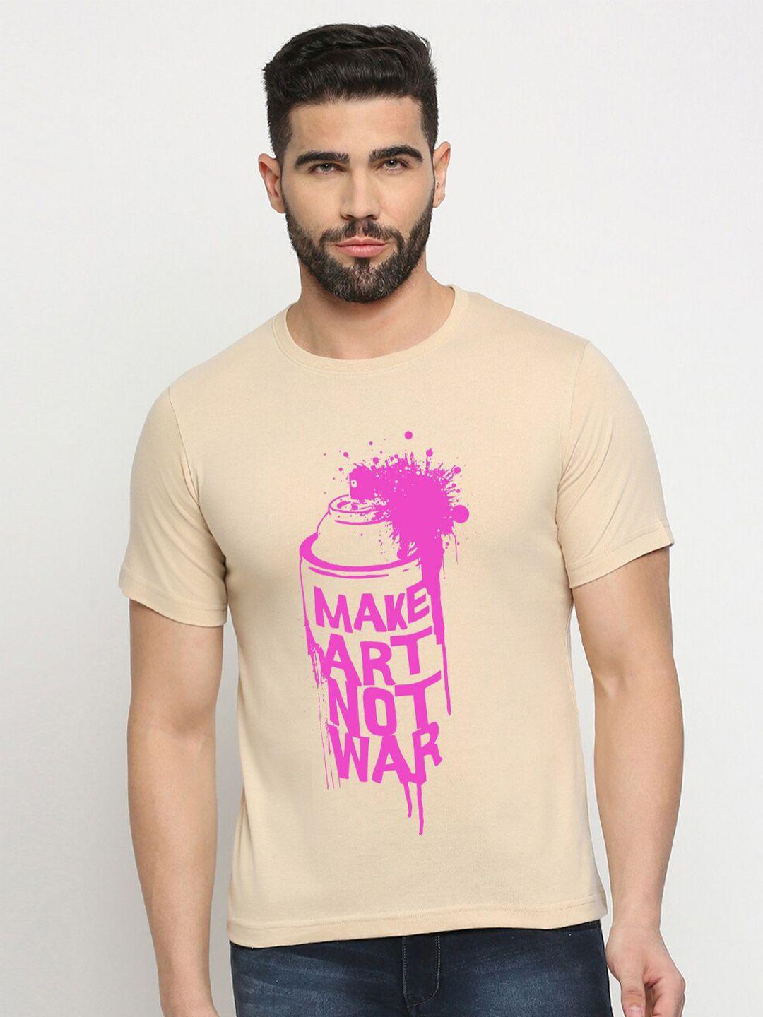 mod ecru unisex typography printed applique t-shirt