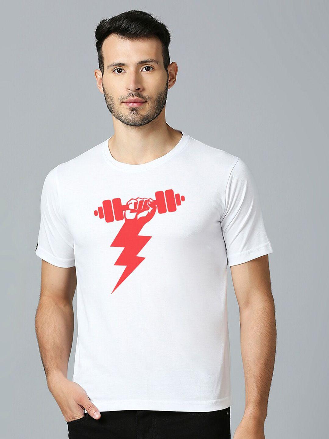 mod ecru unisex white printed t-shirt