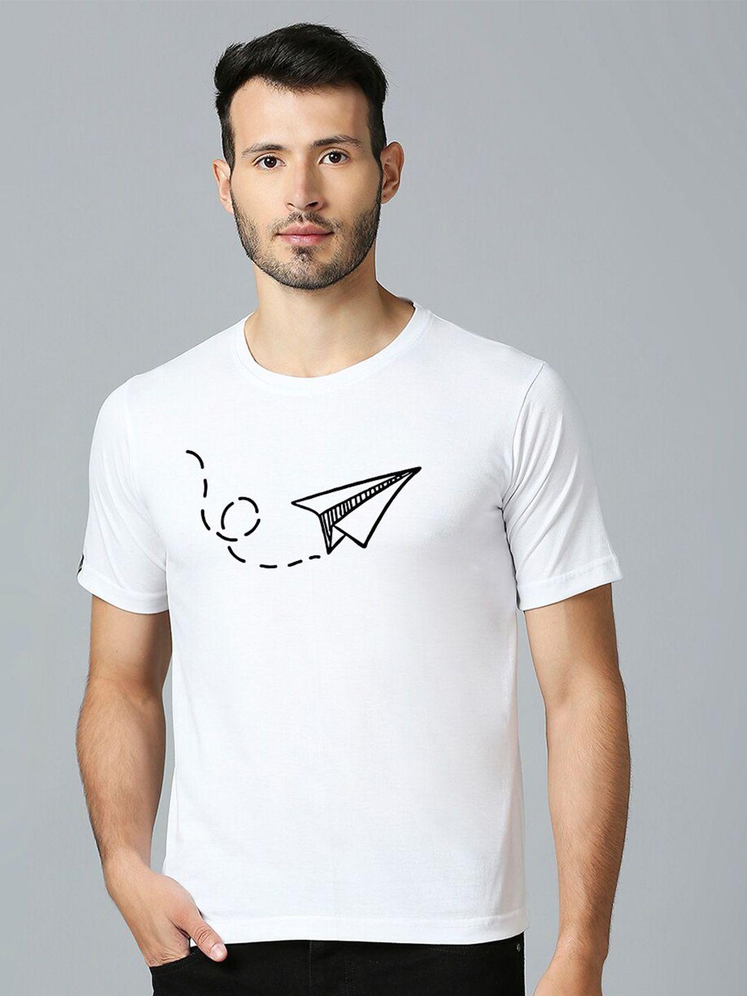 mod ecru unisex white printed t-shirt