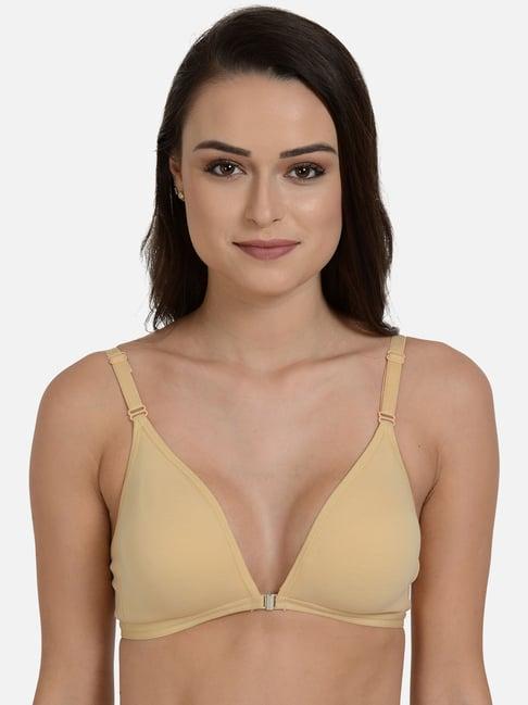 mod & shy beige non wired non padded plunge bra