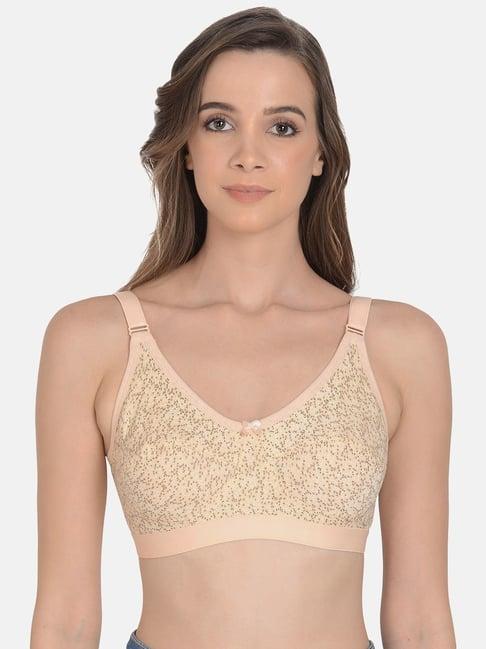 mod & shy beige printed everyday bra