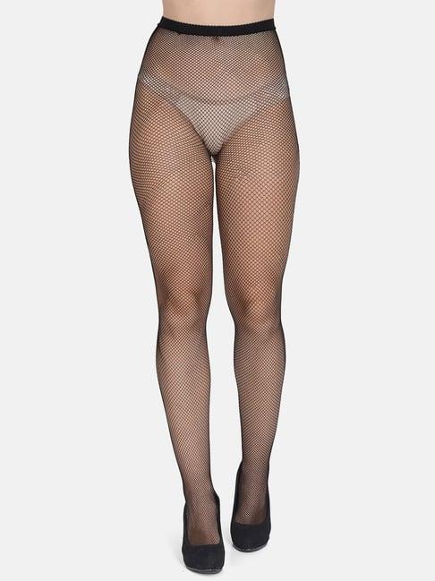 mod & shy black fishnet design stockings