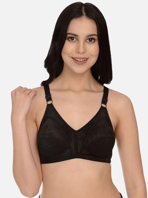 mod & shy black non wired non padded minimizer bra