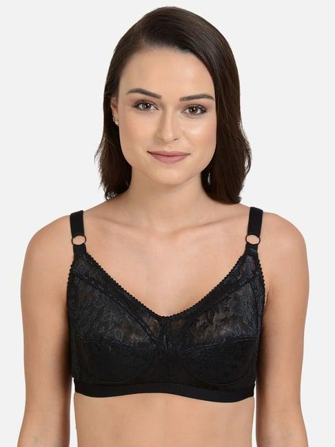 mod & shy black non wired non padded minimizer bra