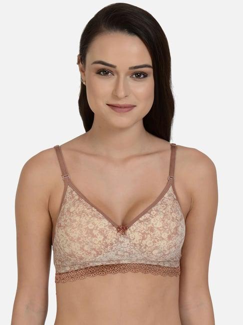mod & shy brown non wired padded t-shirt bra