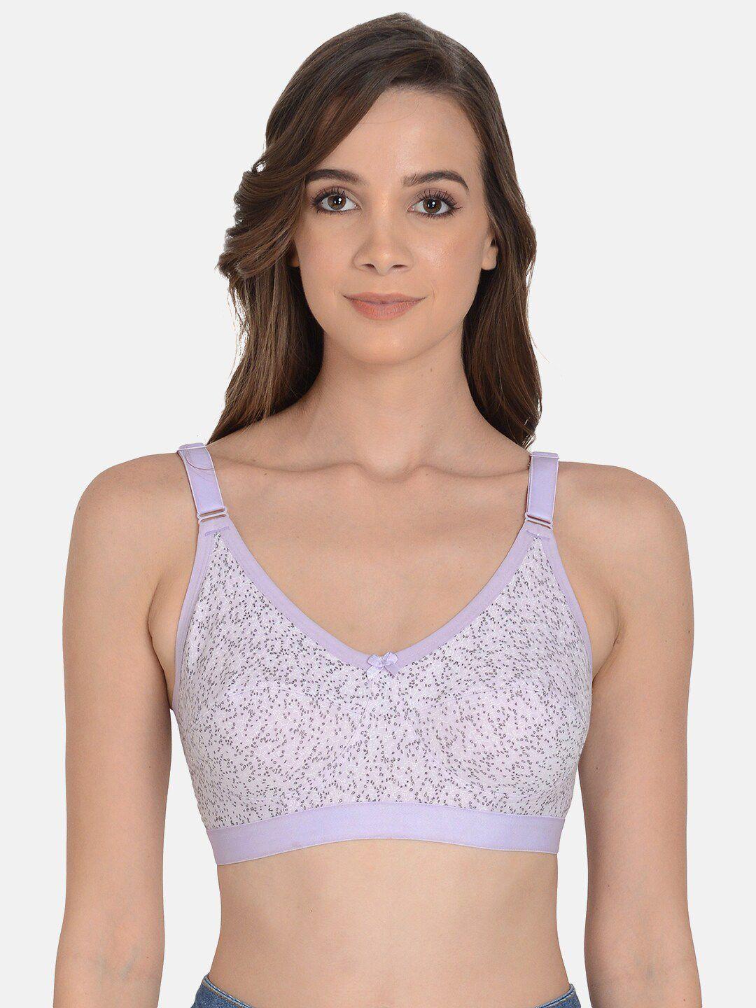 mod & shy lavender floral bra