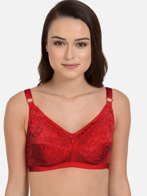 mod & shy maroon non wired non padded minimizer bra