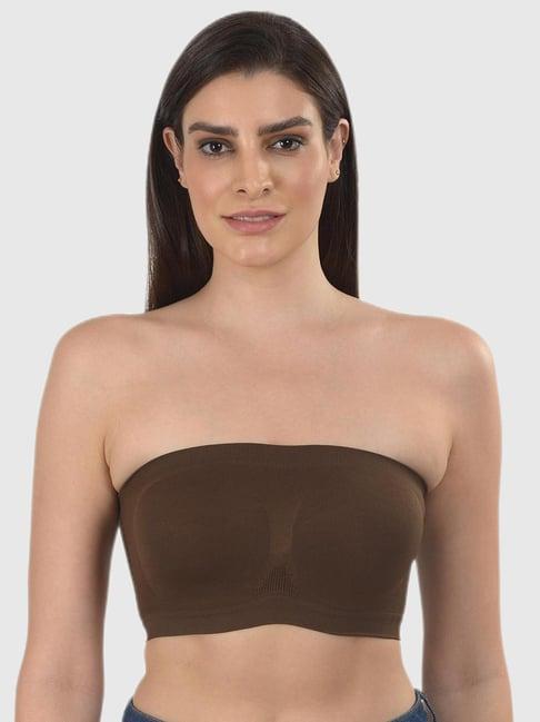 mod & shy olive solid non-padded bra